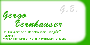 gergo bernhauser business card